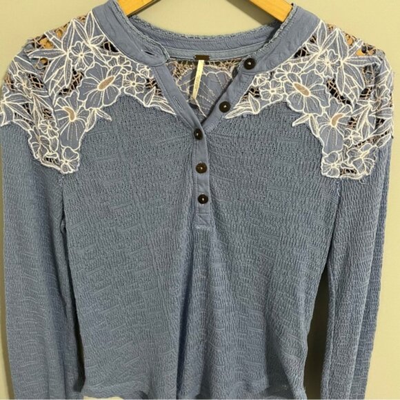 Free eople asy reezy enley ong leeve hirt - Picture 5 of 11